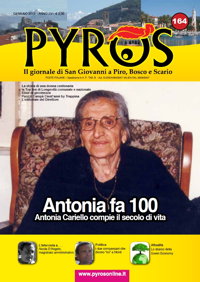 Antonia Cariello: la CENTENARIA di San Giovanni a Piro