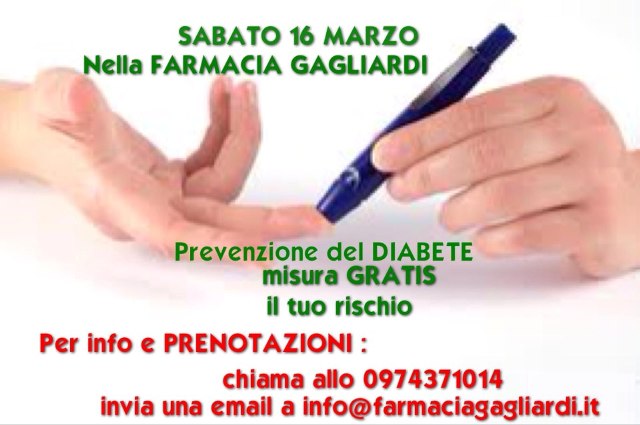 Prevenzione del diabete, a Scario una misura gratuita