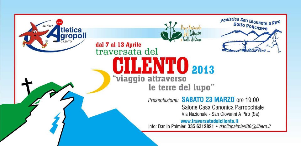 Traversata del Cilento 2013, sabato 23 la conferenza stampa