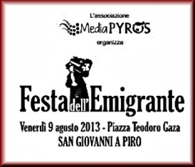 La festa dell\'emigrante spostata a questa sera