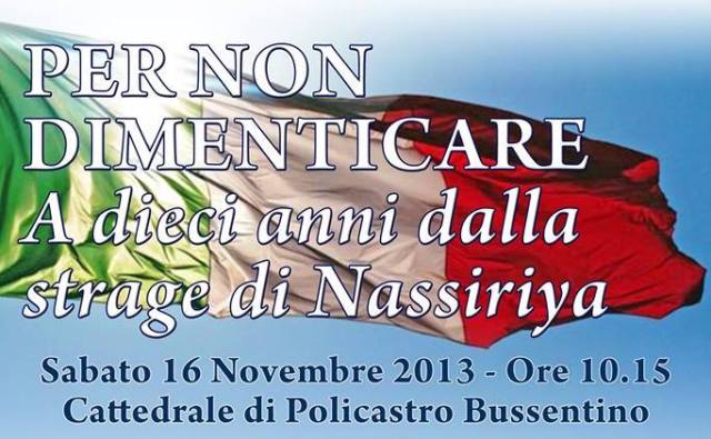 A Policastro la commemorazione dei caduti di Nassiriya