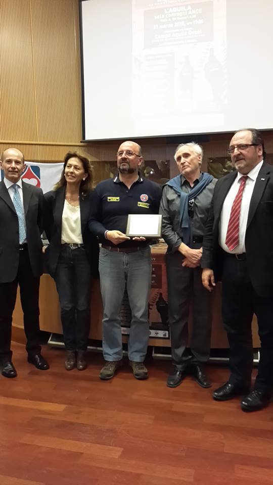Il Gruppo Lucano della Protezione Civile premiato dalla Città dell\'Aquila