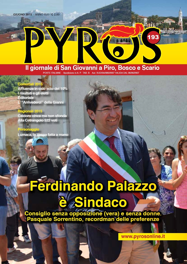 \'Ferdinando Palazzo è Sindaco\': Pyros 193 in edicola