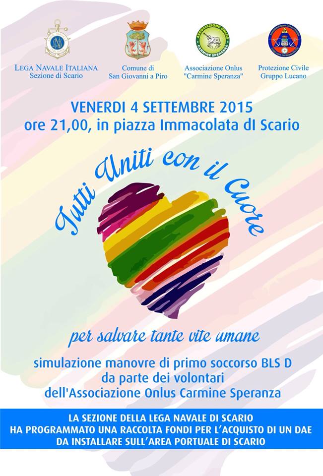 A Scario l\'iniziativa \'Tutti uniti con il cuore\'