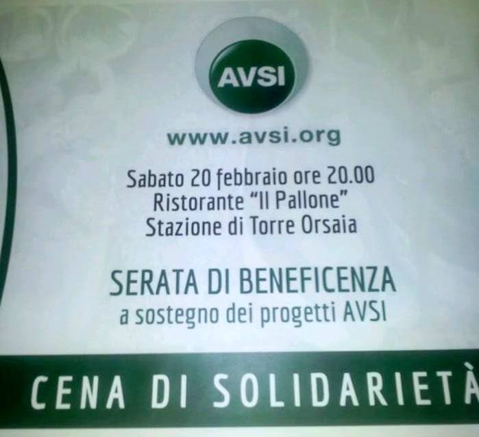 Serata di Beneficenza a sostegno dei progetti AVSI