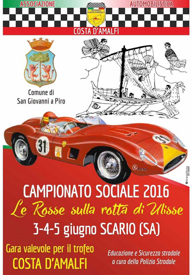 Le Ferrari a Scario per il Campionato sociale 2016 trofeo Costa d\'Amalfi