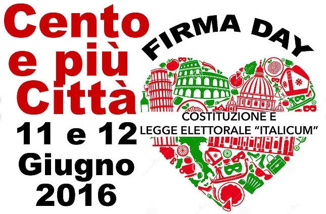 11 e 12 giugno Firma Day del Comitato per il No