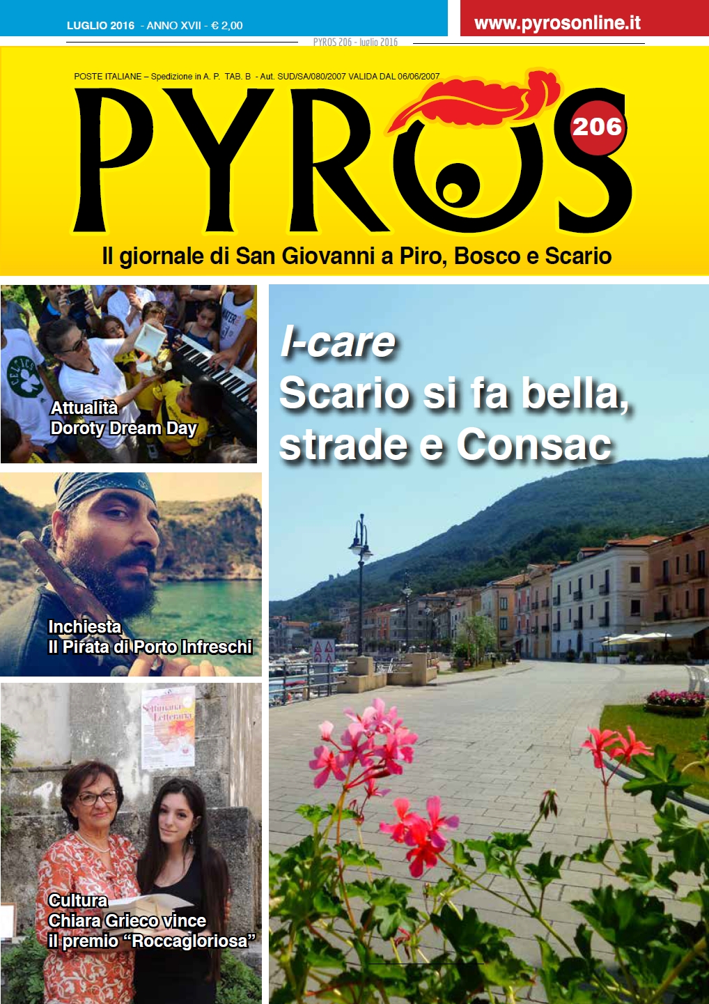In edicola il Pyros di luglio: il Pirata degli Infreschi, il racconto di Chiara Grieco e il Doroty Dream Day