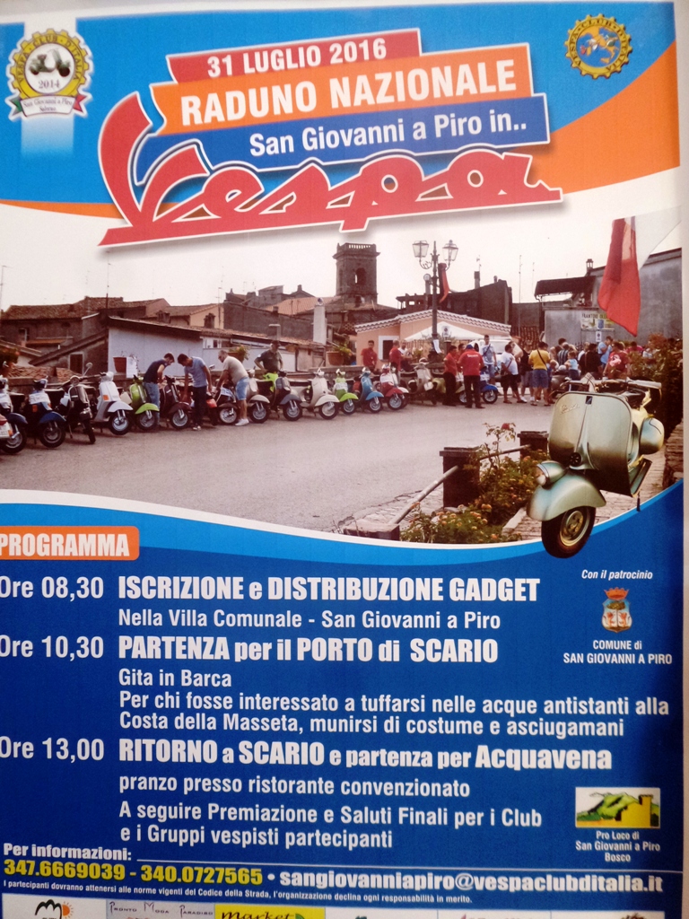 Ritorna a San Giovanni a Piro il Raduno nazionale delle Vespe