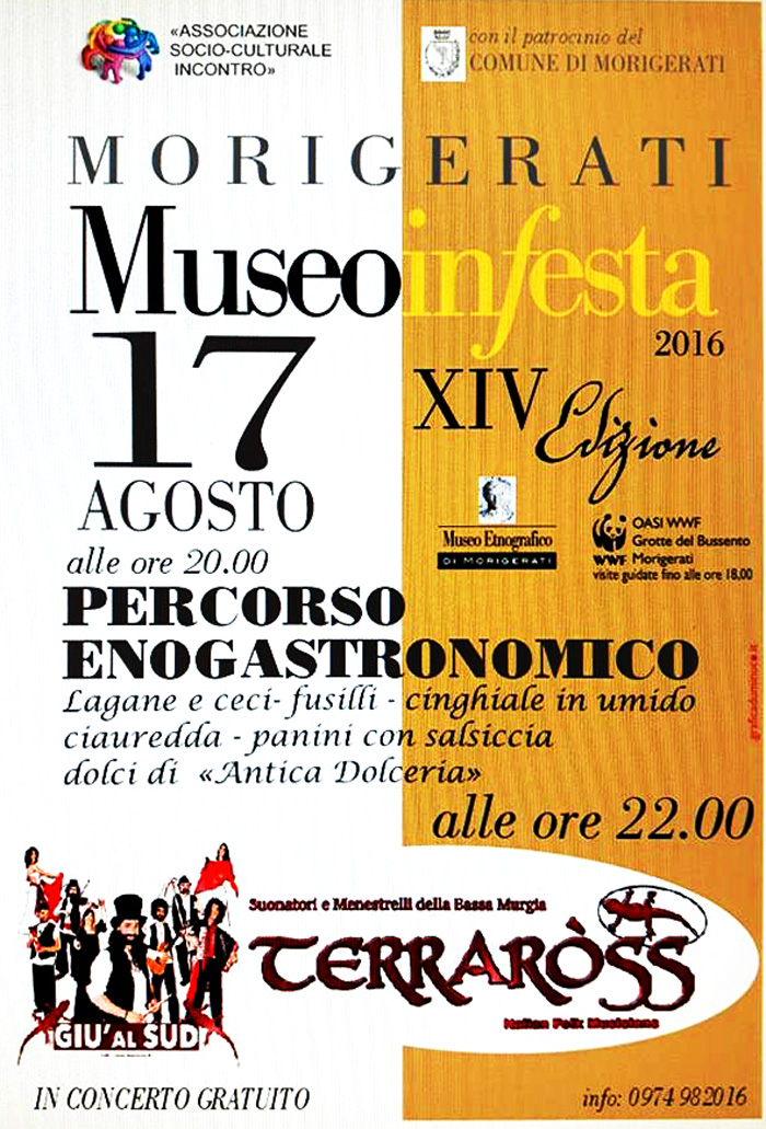 Morigerati: tutto pronto per la 14^ edizione di Museo in festa