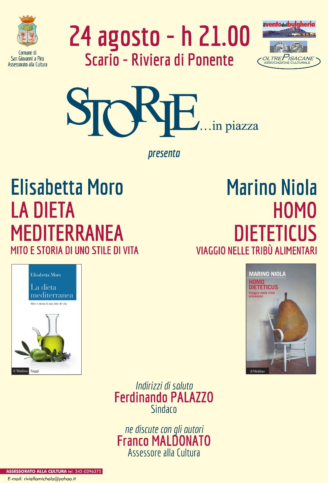 Alimentazione: a Scario si discute di dieta mediterranea e di \'homo dieteticus\'