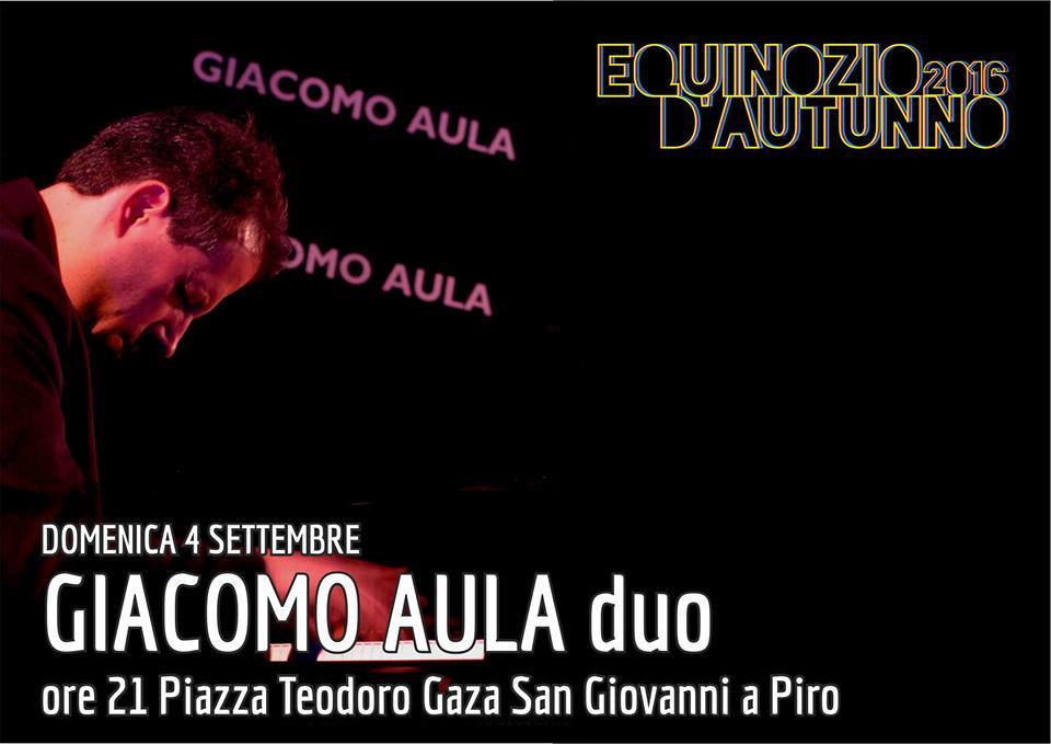 Il pianista e compositore internazionale Giacomo Aula in concerto a San Giovanni a Piro