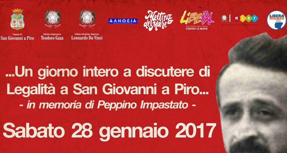 Un giorno intero a discutere di legalita', in memoria di Peppino Impastato