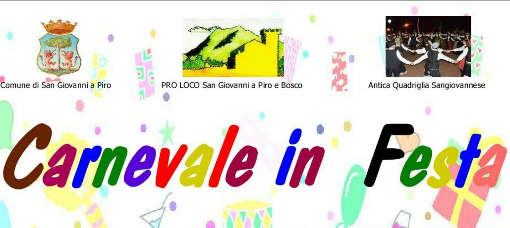 Carnevale in Festa a San Giovanni a Piro, gli orari delle manifestazioni!