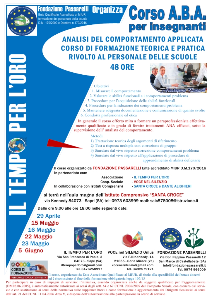 Autismo, a Sapri un corso A.B.A. per insegnanti