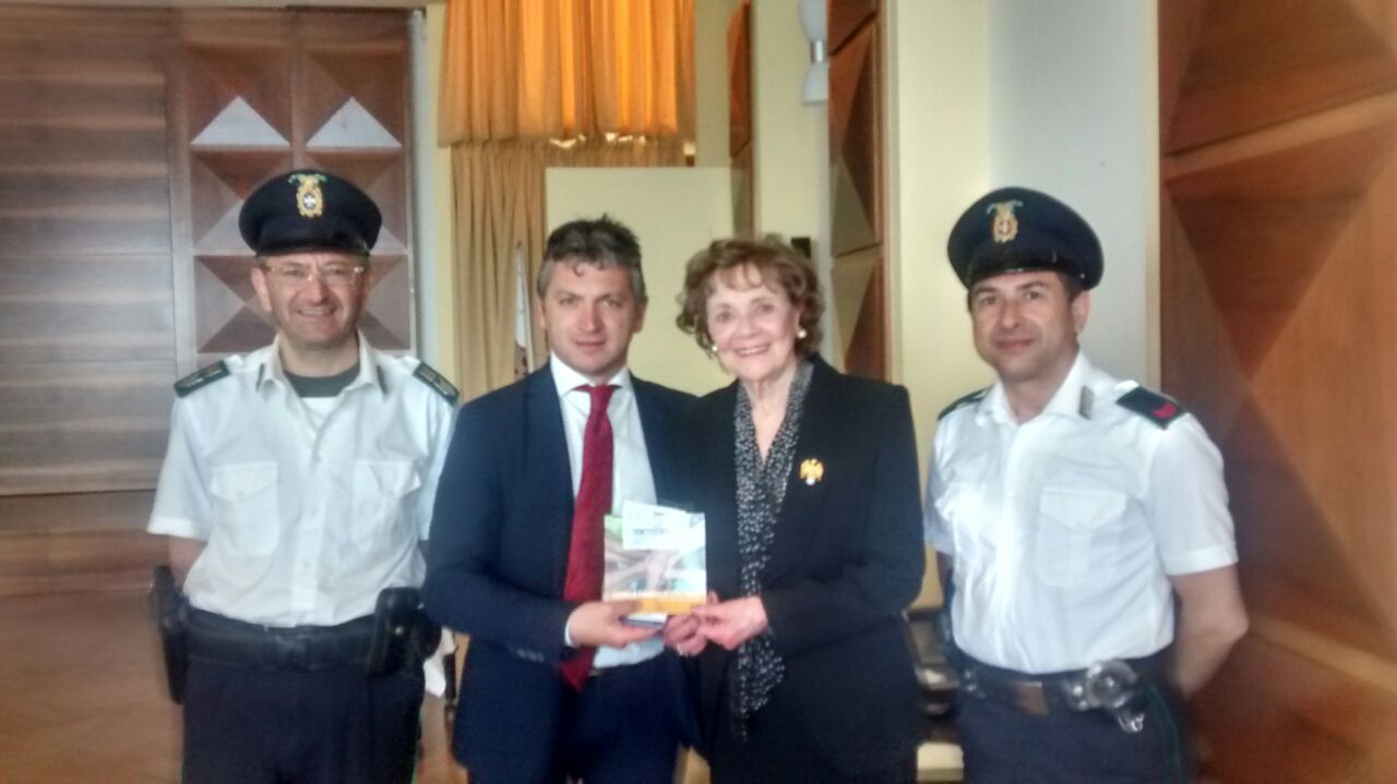 Matilda Cuomo, mamma del Governatore dello Stato di New York, a Salerno. Per la Provincia presente il Consigliere Sorrentino