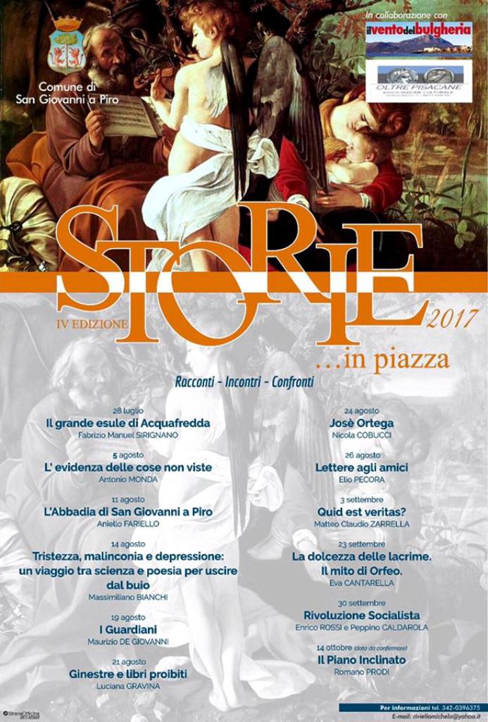 IV edizione per ''Storie...in piazza''. Questa sera a Bosco Antonio Monda