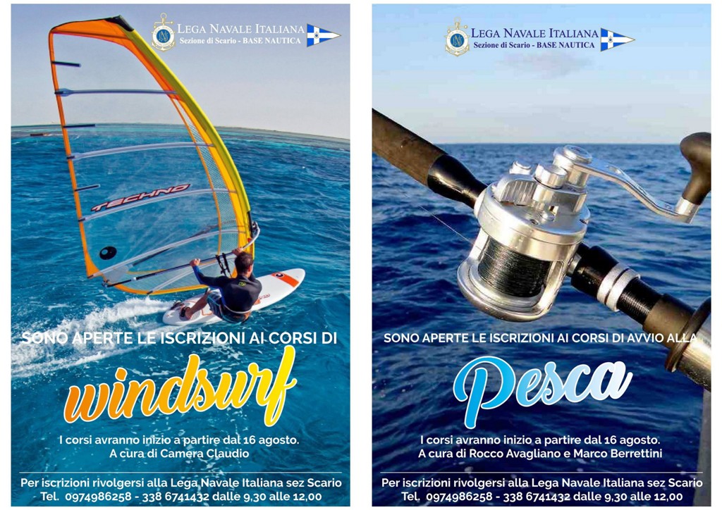 A Scario corsi di Windsurf e di avvio alla pesca