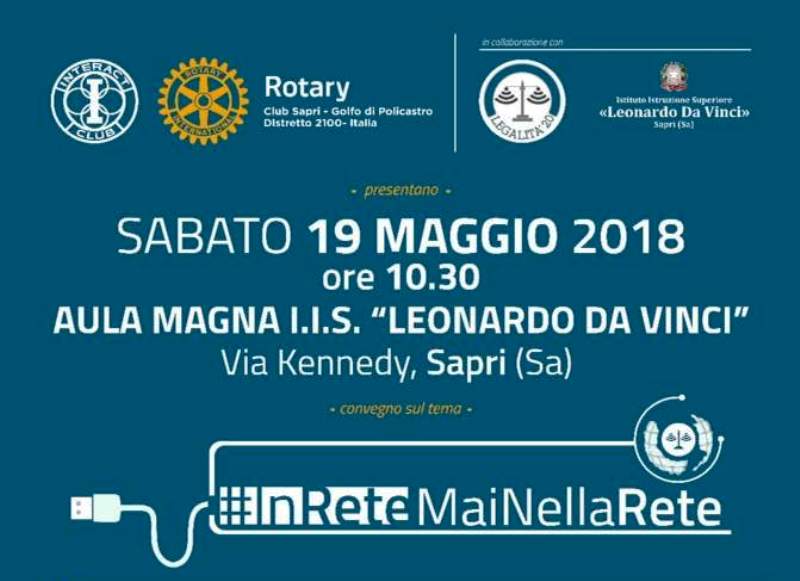 Al Leonardo Da Vinci di Sapri il Convegno ''In Rete. Mai nella rete''