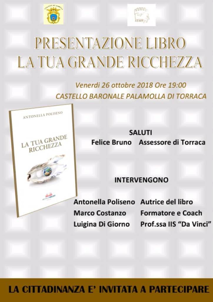 A Torraca la presentazione de ''La tua grande Ricchezza'' di Antonella Poliseno