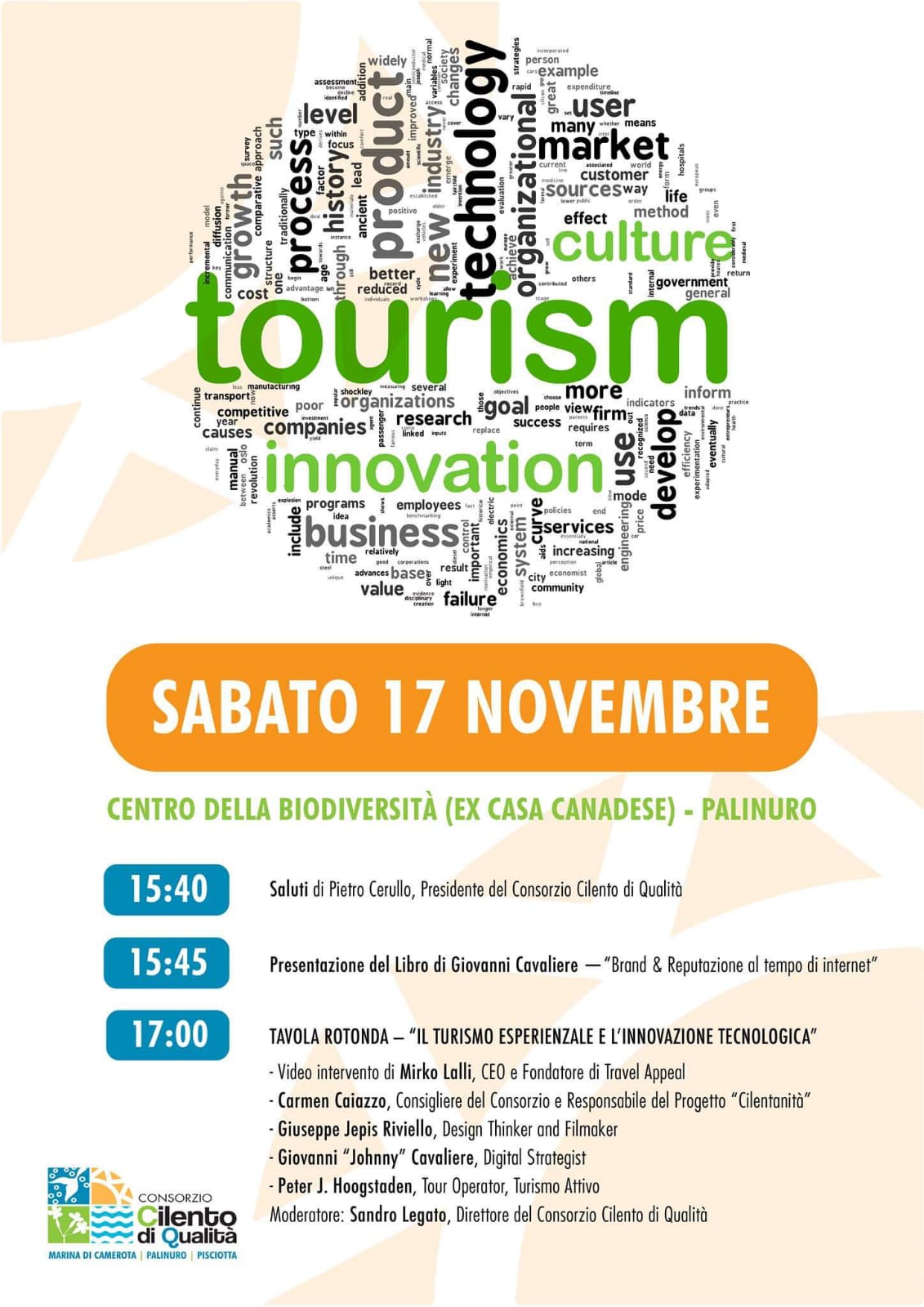 Turismo: appuntamento a Palinuro per la tavola rotonda ''Il Turismo Esperienziale e l'Innovazione Tecnologica'' e la presentazione del libro di Giovanni Cavaliere