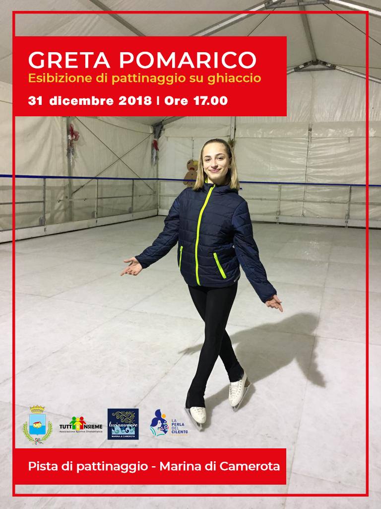 Oggi a Marina di Camerota grande esibizione della pattinatrice Greta Pomarico