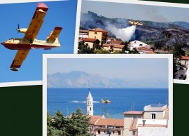 domato l'incendio a Scario