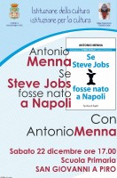 "Se Steve Jobs fosse nato a Napoli" il 22 dicembre a S. Giovanni a Piro