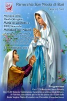 Memoria di Maria di Lourdes e XXI Giornata del Malato