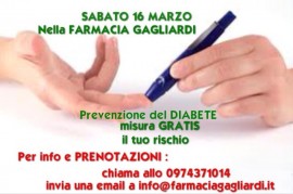 Prevenzione del diabete, a Scario una misura gratuita