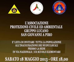 Inaugurazione dei nuovi locali della Protezione Civile S. Giovanni a Piro