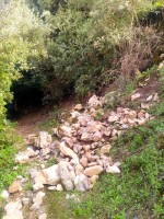 Crolli nella stradina vicinale tra il Cimitero e la Cappella dell'Immacolata