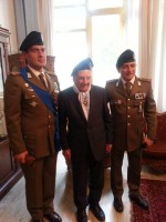 Nonno Felice ospite della Caserma D'Avossa di Salerno