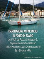 Esercitazione antincendio al porto di Scario