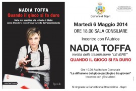 La iena Toffa a Sapri per parlare di ludopatia