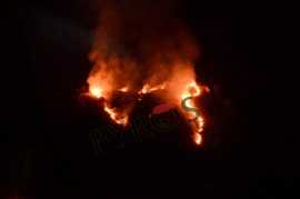 Monte Bulgheria in fiamme