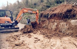 Liberata dalla frana la strada che porta al Santuario