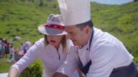 Lo chef Carlo Sorrentino protagonista in uno spot dell'AUDI a Madonna di Campiglio