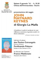 A Scario la Presentazione del saggio 'JOHN MAYNARD KEYNES' di Giorgio La Malfa