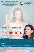 Claudia Koll a Torre Orsaia per la Giornata del Malato 2016