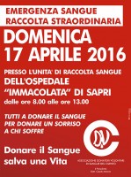 Emergenza sangue: raccolta straordinaria a Sapri