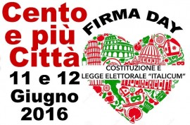 11 e 12 giugno Firma Day del Comitato per il No