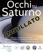 Occhi su Saturno: annullato l'evento di Ciolandrea