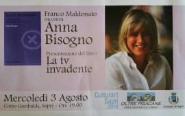 A Sapri la presentazione del libro 'La Tv Invadente' di Anna Bisogno