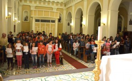 La Comunita' parrocchiale di San Giovanni a Piro si riunisce in preghiera per l'inizio del nuovo anno scolastico