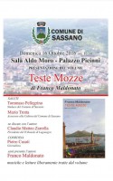 Lo scrittore Franco Maldonato presenta a Sassano il Romanzo Storico 'Teste mozze'