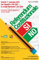 Referendum Costituzionale: SI o NO? incontro-dibattito sul tema a San Giovanni a Piro