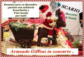 Scario: il live di Armando Giffoni chiude la 3 giorni dei mercatini di Natale 