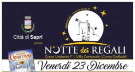 Ritorna nella citta' della Spigolatrice l'appuntamento con la Notte dei Regali