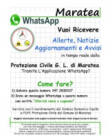 Maratea: l'allerta di Protezione Civile arriva via WhatsApp